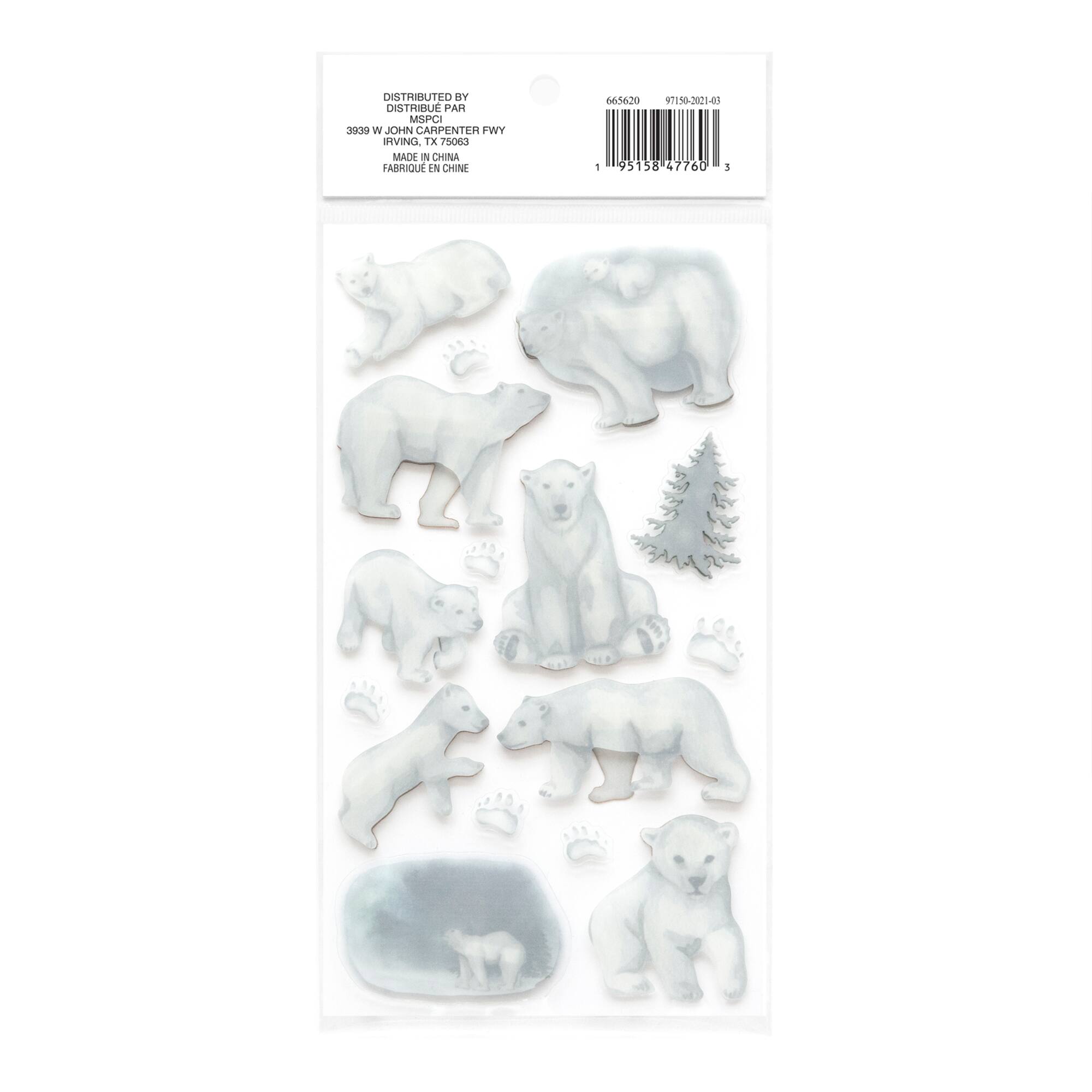 Polar Bear Dimensional Stickers by Recollections™